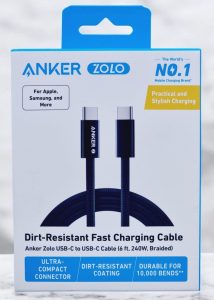Anker Zolo USB-C to USB-C Cable 6ft 240w Braided