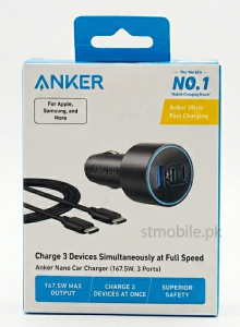 Anker Nano Car Charger 167.5w 3-Ports stmobile.pk