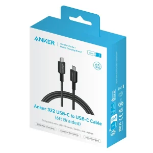 Anker Zolo USB-C to USB-C Cable 3.3ft 240w Braided Buy Original Mobile Accessories in Pakistan - STMobile.pk Anker Zolo USB-C to USB-C Cable 3.3ft 240w Braided stmobile.pk