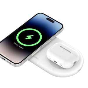 Belkin BoostCharge Pro 2-in-1 Magnetic Wireless Charging Pad with Qi2 15W price in Pakistan – pad charging iPhone and AirPods